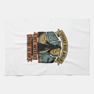 Hexen-Halloween-Shirt Lustiges Vintage-Hexen-Desig Geschirrtuch