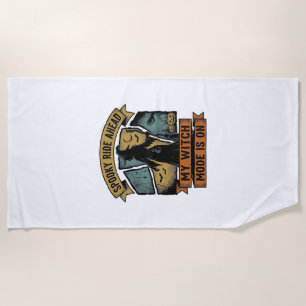 Hexen-Halloween-Shirt Lustiges Vintage-Hexen-Desig Strandtuch