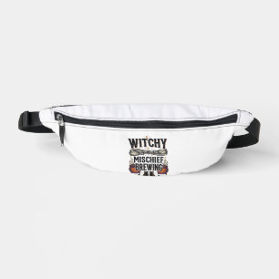 Hexen Halloween-Shirt mit Besen und Kesseln_1 Bauchtasche