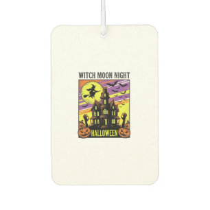 Hexen-Halloween-Shirt Vintage Spukhaus Nacht_ Autolufterfrischer