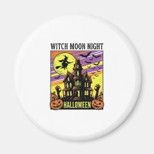 Hexen-Halloween-Shirt Vintage Spukhaus Nacht_ Magnet