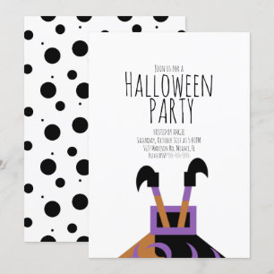 Hexen-Halloween-Süße-Birthday-Party-Veranstaltung  Einladung