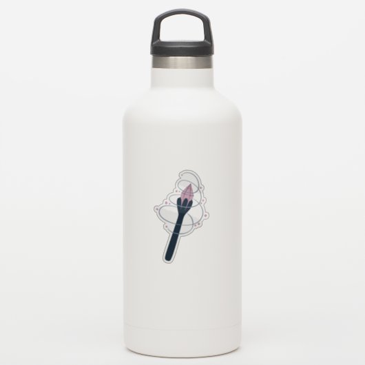 Hexen-Halloween-Zauberstab Aufkleber (Wassserflasche)
