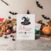 Hexen Hat Spidr Minimalistisches Halloween-Party Einladung