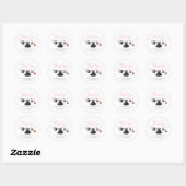 Hexen-Hexen-Baby-Party Runder Aufkleber (Blatt)