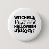 Hexen Hisses und Halloween Kisses Button (Vorderseite)