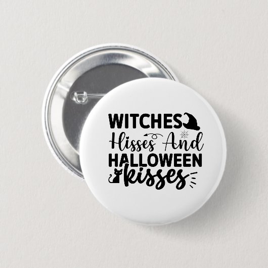 Hexen Hisses und Halloween Kisses Button (Vorne & Hinten)