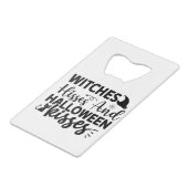 Hexen Hisses und Halloween Kisses Geldbeutel Flaschenöffner (Rückseite Schrägansicht)