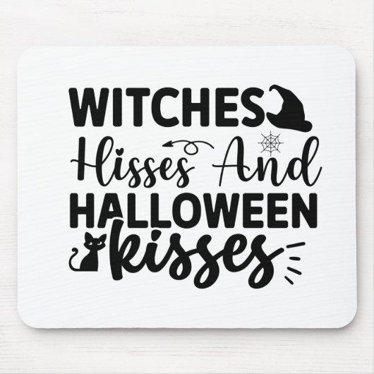 Hexen Hisses und Halloween Kisses Mousepad (Vorne)
