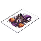 Hexen Hochland Halloween Kuh Notizblock (Linke Seite)