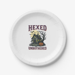 Hexen-Humor-Shirt Vintage Verzaubertes Cottage Hal Pappteller
