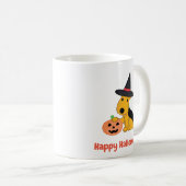 Hexen Hut des Halloween-Welpen-Hundw u. Kaffeetasse (VorderseiteRechts)