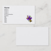 Hexen Hut u. Besen Visitenkarte (Vorne/Hinten)