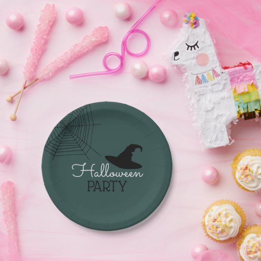 Hexen, Hut und Web, Halloween-Party Pappteller (Party)
