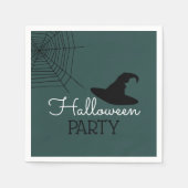 Hexen, Hut und Web, Halloween-Party Serviette (Vorderseite)