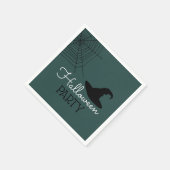 Hexen, Hut und Web, Halloween-Party Serviette (Ecke)