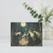 Hexen im Birkenbaumwald Postkarte (Stehend Vorderseite)