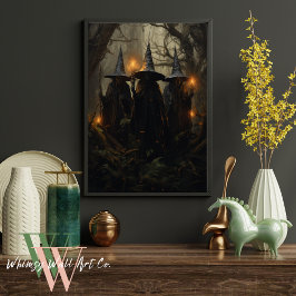 Hexen im Forest Dark Gothic Halloween Poster