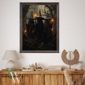 Hexen im Forest Dark Gothic Halloween Poster