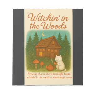 Hexen im Wald – Cozy Cottagecore Halloween Notizblock