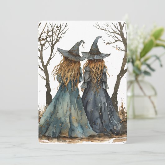 Hexen im Wald Einladung (Stehend Vorderseite)