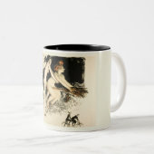 Hexen, Jean Veber, Halloween, Männchen und Weibche Zweifarbige Tasse (VorderseiteRechts)