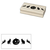 Hexen Katzen und Kürbiskunst Silhouette Briefmarke Gummistempel (Stempel)