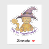 Hexen-Kitty Halloween Aufkleber (Blatt)