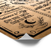 Hexen Küchenregeln Vintages Halloween Poster (Ecke)