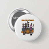 Hexen-Kunst Patriarchat verbrennen Sticker Button (Vorne & Hinten)