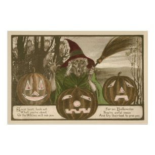 Hexen-Kürbis-Goblin Jack O' Lantern Fotodruck