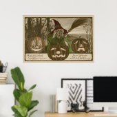Hexen-Kürbis-Goblin Jack O' Lantern Poster (Heimbüro)