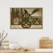Hexen-Kürbis-Goblin Jack O' Lantern Poster (Küche)