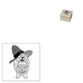 Hexen-Kürbis-Hund Gummistempel (Stempel)