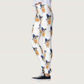 Hexen-Kürbis-Hund Leggings (Links)