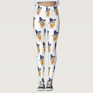 Hexen-Kürbis-Hund Leggings