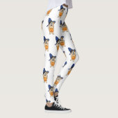 Hexen-Kürbis-Hund Leggings (Rechts)