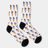 Hexen-Kürbis-Hund Socken (Rechts)