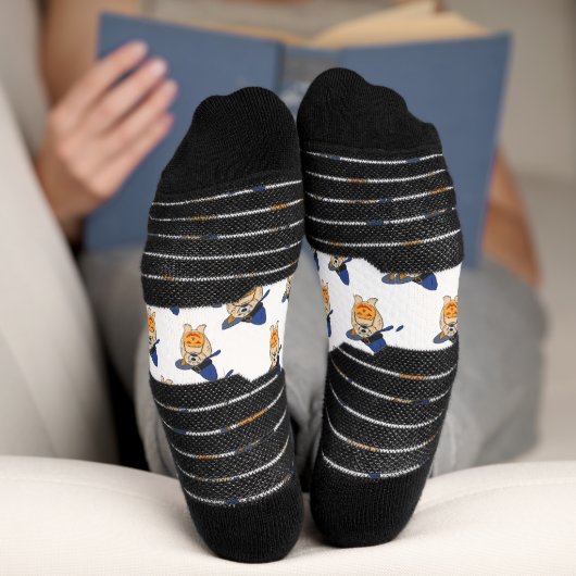 Hexen-Kürbis-Hund Socken (Unterseite)