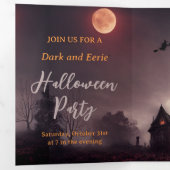 Hexen Lair Halloween-Party Dreifach Gefaltete Einladung (Innen Erste Seite)