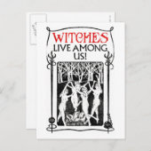 Hexen leben unter uns postkarte (Vorne/Hinten)
