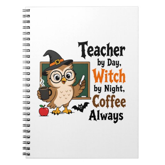 Hexen-Lehrerin Halloween Kaffee Lustiger Lehrer  Notizblock (Vorderseite)