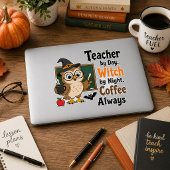Hexen-Lehrerin Halloween-Kaffeesticker-Geschenk Aufkleber