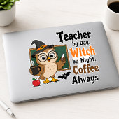 Hexen-Lehrerin Halloween-Kaffeesticker-Geschenk Aufkleber