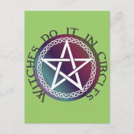 "Hexen machen das in Kreisen" niedliches heidnisch Postkarte