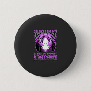 Hexen-Mädchen Halloween-Design Button
