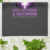 Hexen-Mädchen Halloween-Design Geschirrtuch (Gefaltet)