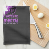 Hexen-Mädchen Halloween-Design Geschirrtuch (Viertel Falte)