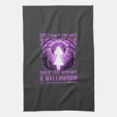 Hexen-Mädchen Halloween-Design Geschirrtuch (Vertikal)