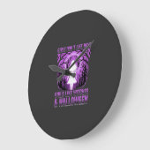 Hexen-Mädchen Halloween-Design Große Wanduhr (Winkel)